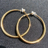 Metal Circle Ear Clips Exaggeration Earrings ER1012
