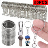 Metal Keyring Split Rings Lobster Clasp Key Chains Carabiner
