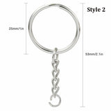 Metal Keyring Split Rings Lobster Clasp Key Chains Carabiner