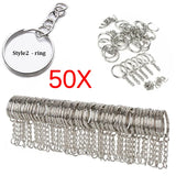 Metal Blank Keyrings Keychain Split Ring Keyfob Key Holder Rings DIY Pendant