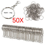 Metal Blank Keyrings Keychain Split Ring Keyfob Key Holder Rings DIY Pendant