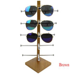 Metal Wood Sunglasses Eyeglasses Rack Display Stand Glasses Case Holder
