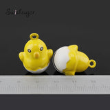 Metal Chicken Egg Jingle Bell Charms for Jewelry
