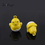 Metal Chicken Egg Jingle Bell Charms for Jewelry
