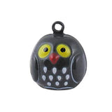 Metal Owl Jingle Bell Charms Keychain Bracelet Pendant