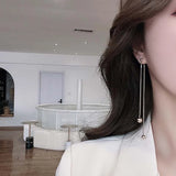 Chain Ball Earrings No Hole Ear Clips Tassels Clip On Earring