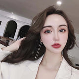 Chain Ball Earrings No Hole Ear Clips Tassels Clip On Earring