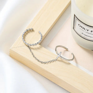 Metal Chain Cross Open Ring Hip-hop Punk Personality Index Finger Ring