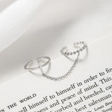 Metal Chain Cross Open Ring Hip-hop Punk Personality Index Finger Ring