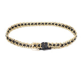Metal Chain Leather Belt Silver Waistband for Dress Jeans Pants Woman
