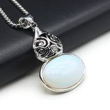 Metal Chain Green Aventurine Gourd Pendant Necklace Women's Jewelry