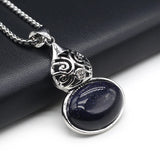 Metal Chain Green Aventurine Gourd Pendant Necklace Women's Jewelry