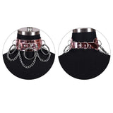 Metal Chain Spike Belt Collar Harness Women Goth Accessories Choker Necklace