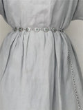 Turquoise Gothic Chain Waist Belt for Women Dresses Coat