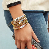 Copper Beads Letter Bracelet for Women