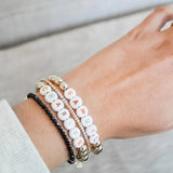 Copper Beads Letter Bracelet for Women