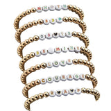 Copper Beads Letter Bracelet for Women