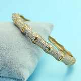 Metal Copper CZ Bangle Men Women Love Bangles Jewelry