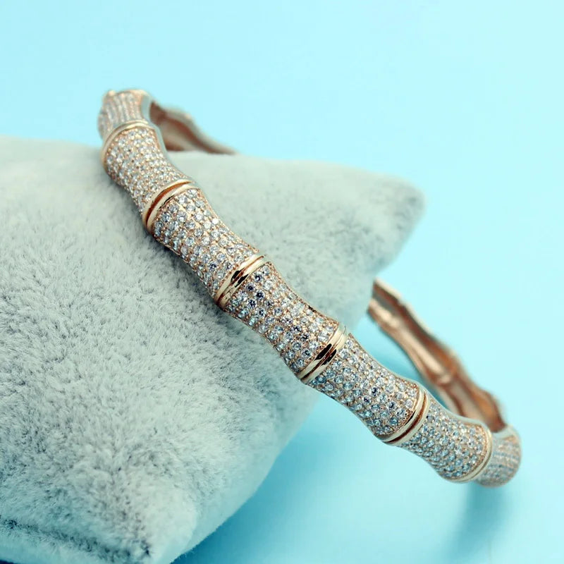 Metal Copper CZ Bangle Men Women Love Bangles Jewelry