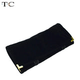 Metal Corner Jewelry Roll Bag Portable Carring Case Velvet Organizer