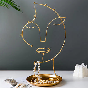 Metal Jewelry Display Rack for Women Rings Necklace Trinket