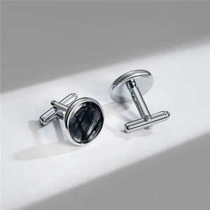Vintage Men's Metal Cufflinks & Shirt Studs Set