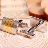 High-Quality Metal Cufflinks Silver & Colorful Men's Cufflinks