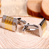 High-Quality Metal Cufflinks Silver & Colorful Men's Cufflinks