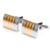 High-Quality Metal Cufflinks Silver & Colorful Men's Cufflinks