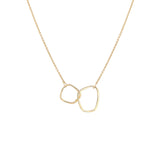 Metal Double Phase Button Necklace Woman Tide Clavicle Neck Chain