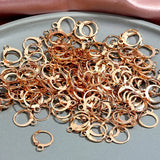 50Pcs Metal Earring Clasps French Lever Loop Round Jewelry DIY Making Accessory