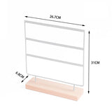 Metal Earring Display Holder with Wooden Base