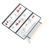 Metal Earring Display Holder with Wooden Base
