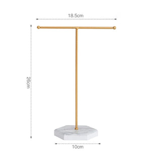 Metal Earring Display Stand Jewelry Organizer T-Bar Necklace Holder