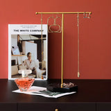 Metal Earring Display Stand Jewelry Organizer T-Bar Necklace Holder