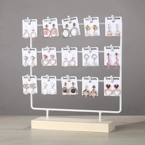 Metal Earrings Jewelry Display Stand Hook Up Organizer Rack Holder