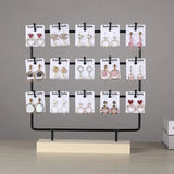 Metal Earrings Jewelry Display Stand Hook Up Organizer Rack Holder