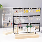 Metal Earrings Jewelry Display Stand Ear Studs Storage