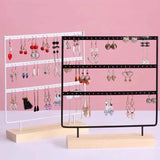 Metal Earrings Jewelry Display Stand Ear Studs Storage