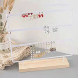Metal Earrings Jewelry Display Stand Ear Studs Storage