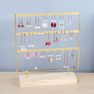 Metal Earrings Jewelry Display Stand Ear Studs Storage