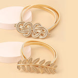 Metal Elastic Leaf Belt Womens Decorative Waist Chain Dress Accessory