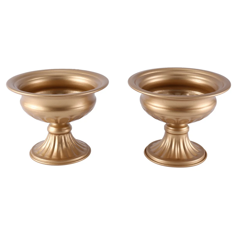Metal Wedding Centerpieces Vase for Party Decoration, Trumpet Vase(Gold,2 PCS)