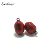 Enamel Lucky Lantern Jingle Bell Charms Pendant Decoration