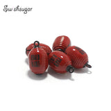 Enamel Lucky Lantern Jingle Bell Charms Pendant Decoration