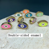 Enamel Evil Eye Beads Big Hole Charms for Jewelry Making