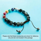 Metal Enlaced Plating Acrylic Beads 8mm Round Cross Mixed Color