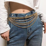 Metal Charm Bikini Waist Chain Women Belly Belt Jewelry