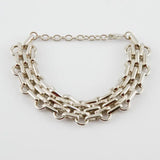 Metal Bracelet with Pearl Detailing