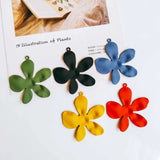 Metal Flower Shape Charms Earring Accessories Diy Jewlery Making Eardrop
